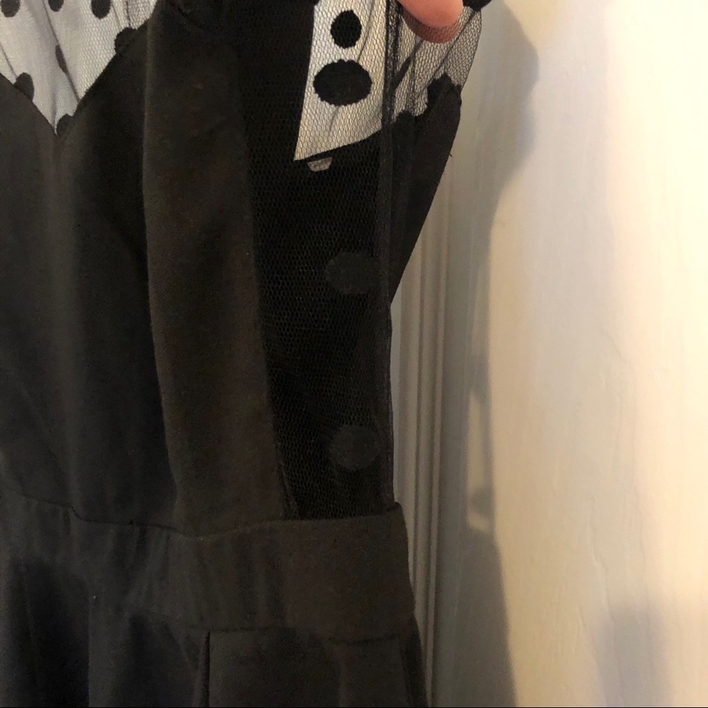Black Polka Dot Mesh Top Dress 🖤 - Picture 5 of 6
